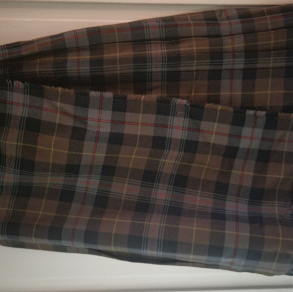 Vintage Wool Brown Tartan Skirt